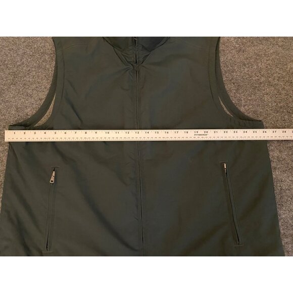 LL Bean Fleece Lined Nylon Vest Mens‎ XL Green Full-Zip Outdoor Hiking Gorpcore - Picture 11 of 13